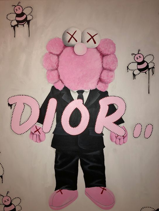 Pink kaws clearance dior