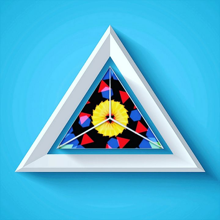 Baby Blue Triangle Indigo G Designs Digital Art, Abstract