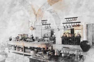 Old kitchen in Lisbon