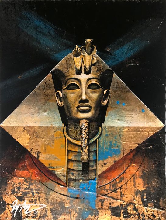 The Golden Pharaoh’’ - Michael Goldzweig - Paintings & Prints, Abstract ...