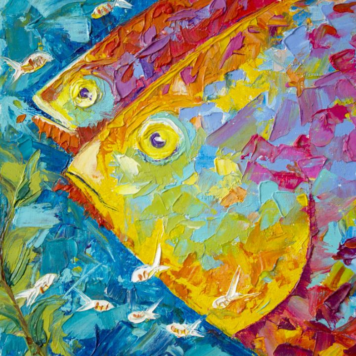 Brightly coloured fish - Tetiana Kushnirova