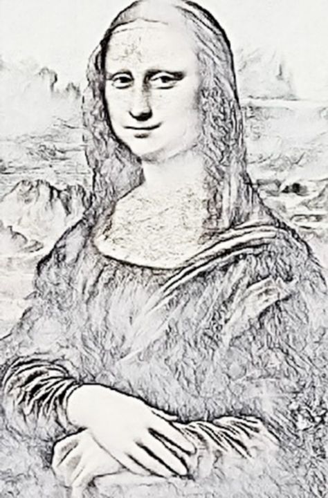 Mona Lisa - sketch print by TBRINK | Posterlounge