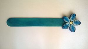 Blue Quilling Paper Bookmark