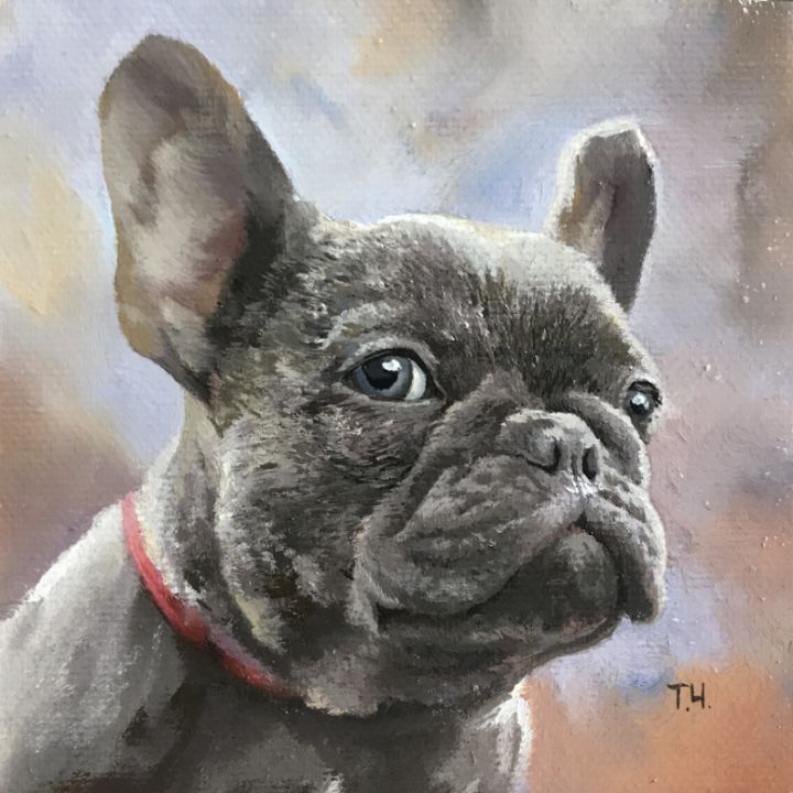 French Bulldog - Painting by Tatjana Cechun - Paintings & Prints ...