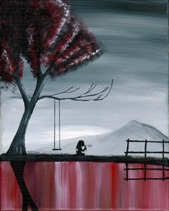 Red Oblivion Acrylic Painting - Brian Sloan Artist - Paintings & Prints,  Landscapes & Nature, Other Landscapes & Nature - ArtPal