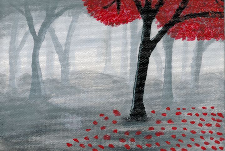 Red Oblivion Acrylic Painting - Brian Sloan Artist - Paintings & Prints,  Landscapes & Nature, Other Landscapes & Nature - ArtPal