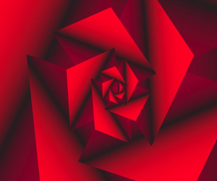 Red Abstract Geometric - Rizu Designs - Digital Art, Abstract ...