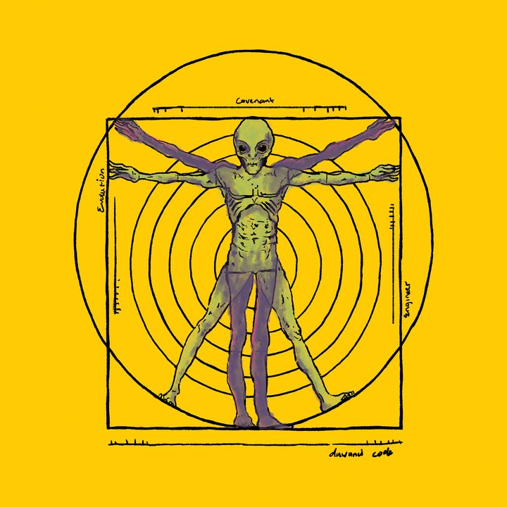 davinci alien code supremacy Drawings & Illustration, Fantasy