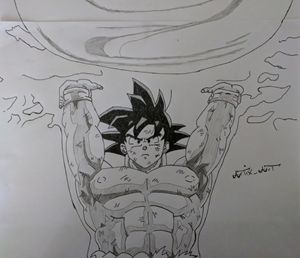 dbz goku spirit bomb