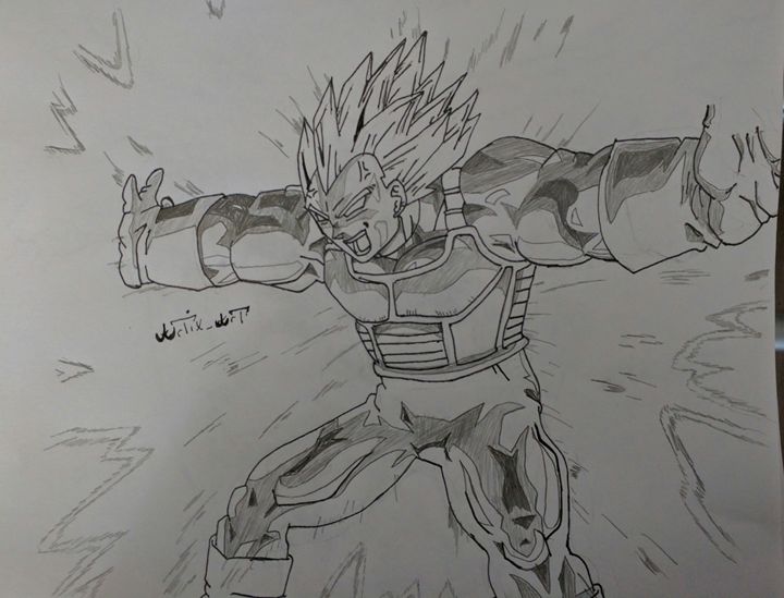 Drawing Vegeta Super Saiyan Blue, FINAL FLASH