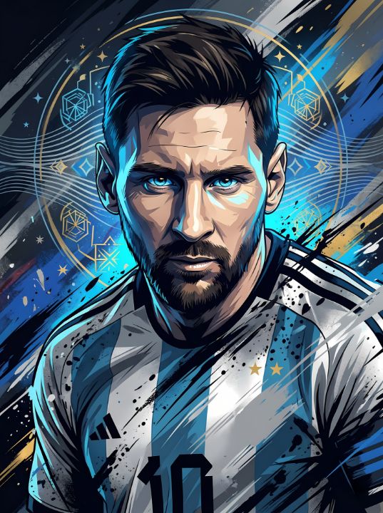 Messi Dynamic Vector Art Portrait - Can Daryl - Digital Art & AI ...
