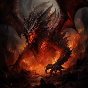 Fire Dragon From Hell Art Print