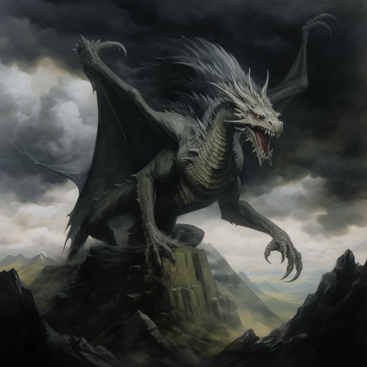 Highlands Dragon Fantasy Print - Art Print Gallery - Digital Art ...