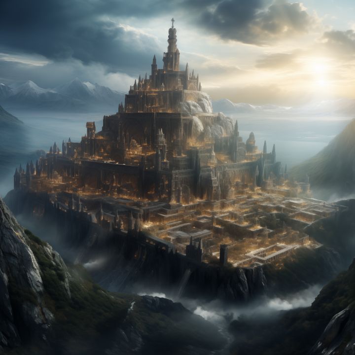 Ancient City Of Gold Fantasy Art - Art Print Gallery - Digital Art & AI ...