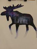 Original watercolor moose