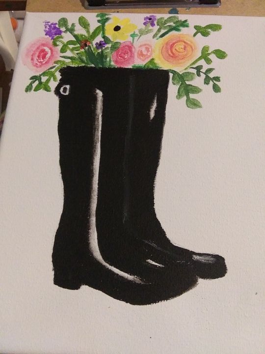 Floral boots - Missygirl