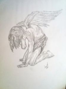 easy dark angel drawings