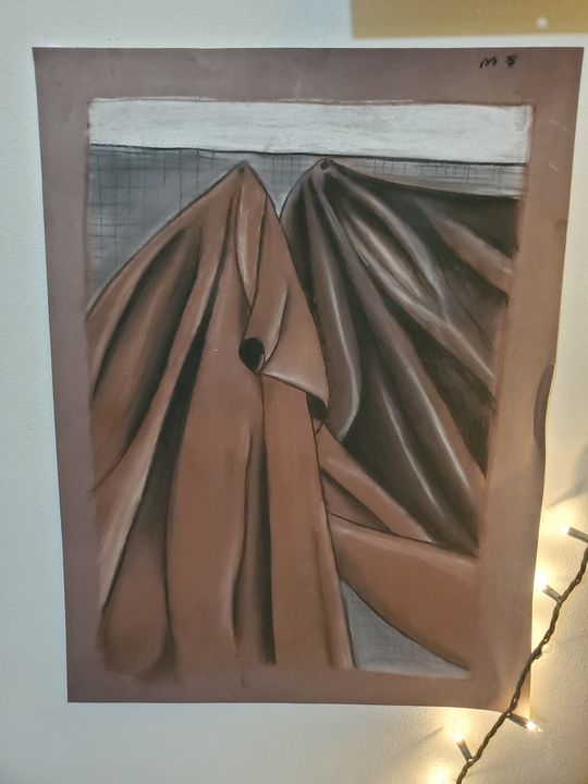 Brown Curtains - Morgan's Art