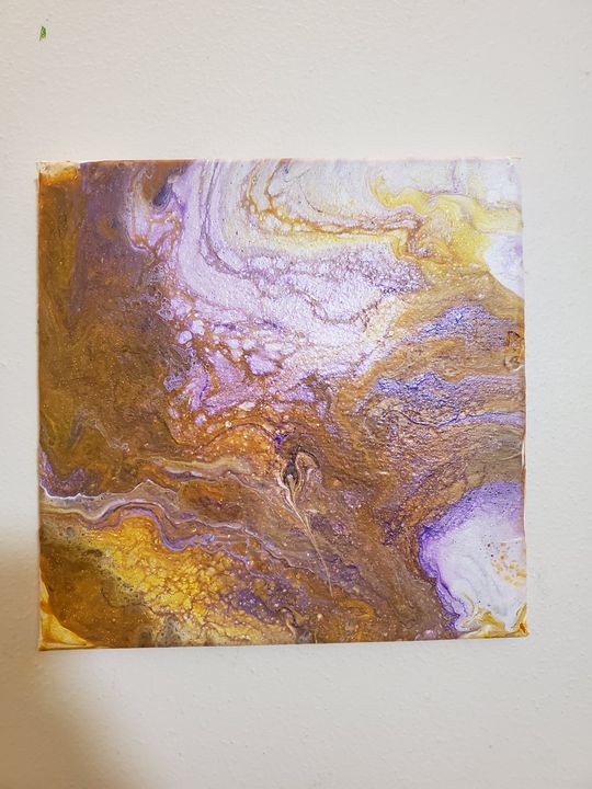 Gold and Purple Water - Morgan's Art