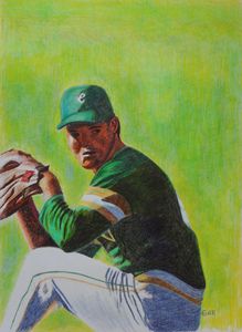 Hank Aaron Milwaukee Braves - Bryan Whipple Portraits - Drawings &  Illustration, Sports & Hobbies, Baseball - ArtPal