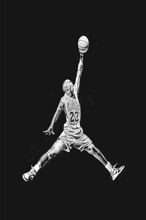 Download Michael Jordan in his black and white Chicago Bulls