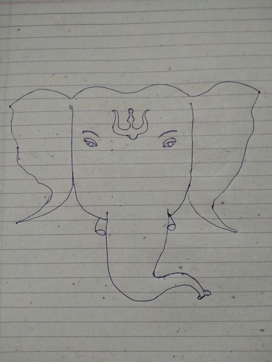 Hello, Sham Bhaiya, this is a sketch of Bhagwan Krishna that I drew few  months ago because i was tired of seeing him being shown as a sweet  innocent boy in TV