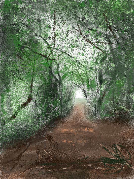 Woodland Path - Catherine Dunn Art - Digital Art & AI, Landscapes ...