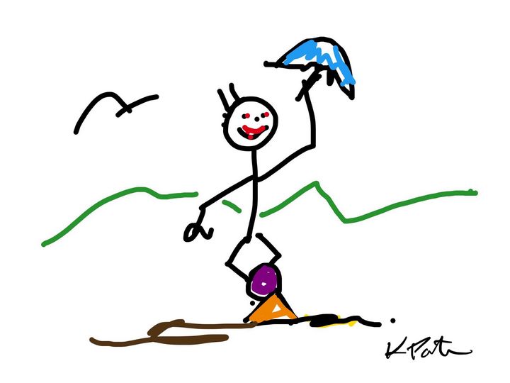 Balancing Man - Kenny P. Doodle Art