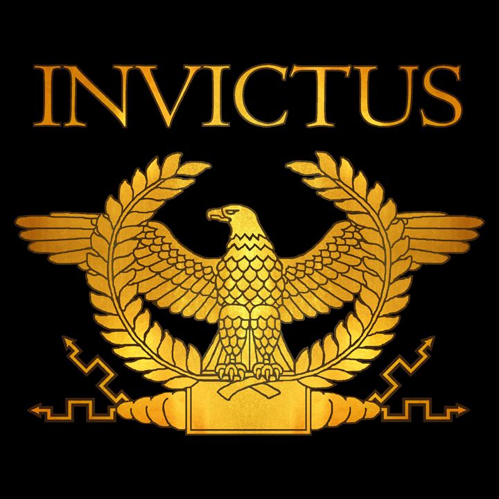 Invictus Golden Eagle on Black - AtlanteanArts