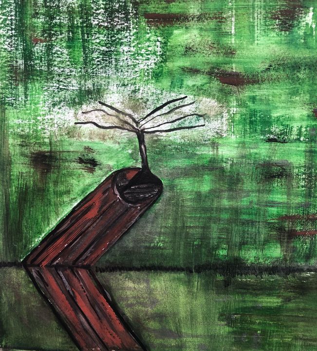 Forest art, watercolors - DevArt