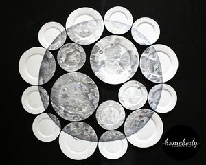 Moon wall art. Plate collage - Homebody