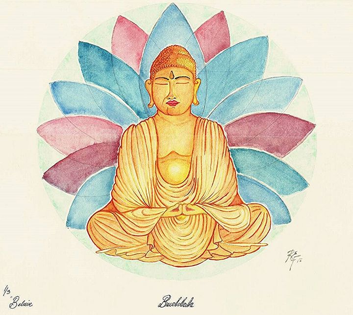 Lord Buddha - Acrylic on Canvas - 28 x 20 inch - crafttatva.com