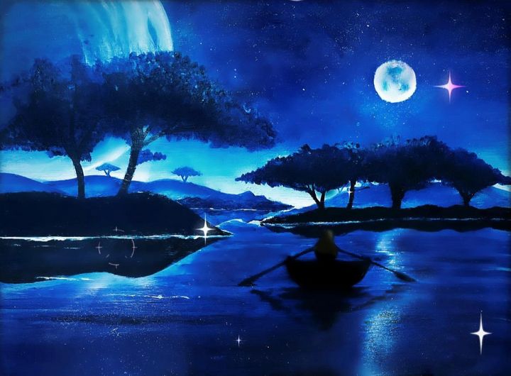 Midnight Sky Inspiration J Paintings Prints Landscapes