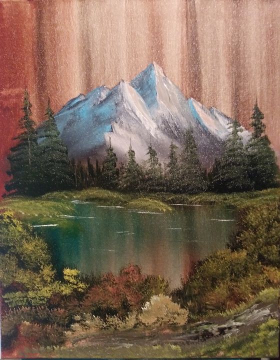 Woodgrain Mountain Lake Retreat - Artworks by Jason Wroten