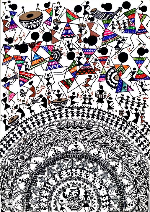 mandala warli art