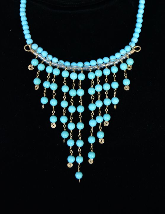 Flmtop Women Charm Heart Bib Collar Pendant Turquoise Fashion Necklace  Jewelry - Walmart.com