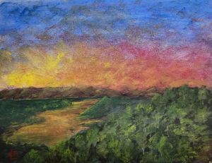 Sunset Over a River - Eric Litchfield