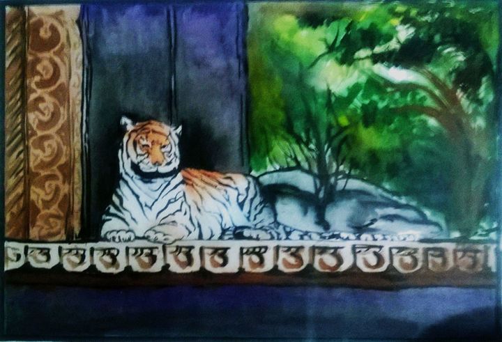 THE TIGER - Rare antique paintings