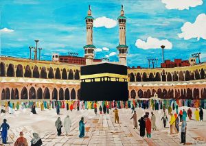 Kaaba Painting Mecca Saudi Arabia - MarinaArtRUKunst