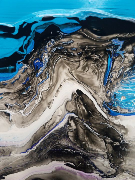 Oil spill Art By Maurico Paintings & Prints, Abstract, Movement