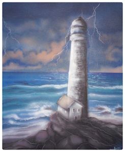 storm over light house