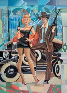«Bonnie & Clyde» cubism № 00244