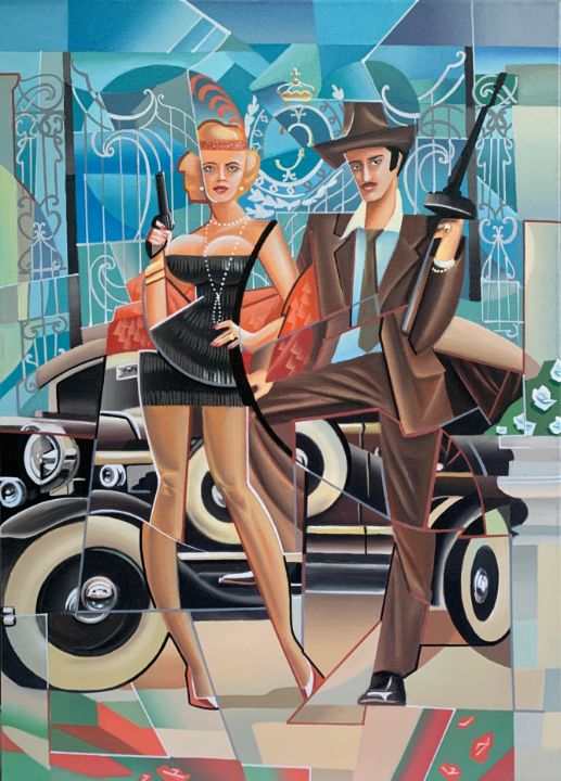 «Bonnie & Clyde» cubism № 00244 - Apollonas Soben