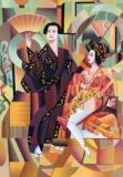 Japanese Kabuki style cubism