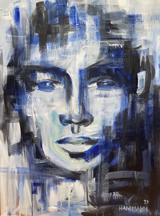 Blue boy - Hanimann - Paintings & Prints, People & Figures, Portraits ...