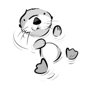 Happy Sea Otter - Jason's Doodles