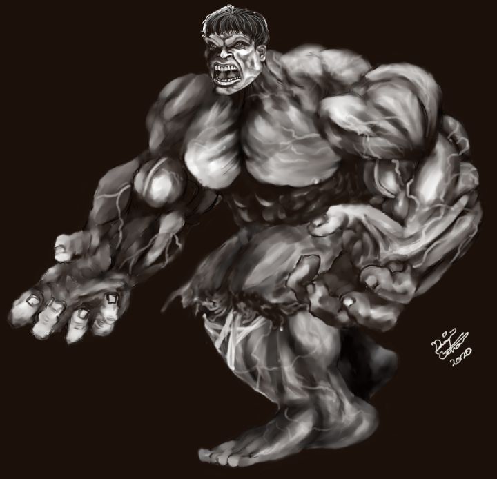 Angry Hulk to download and color image