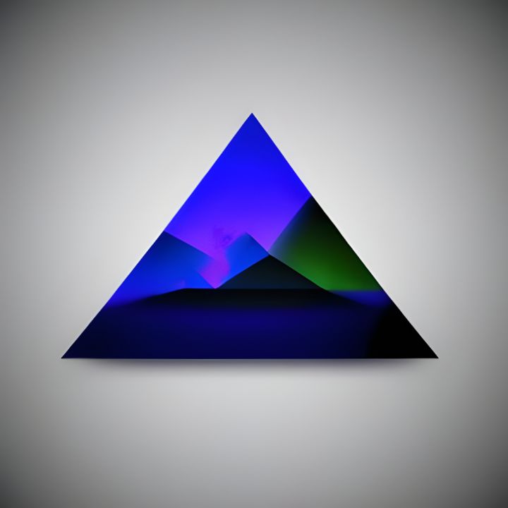 Abstract Blue Triangle - Ink Fist Design