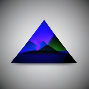 Abstract Blue Triangle