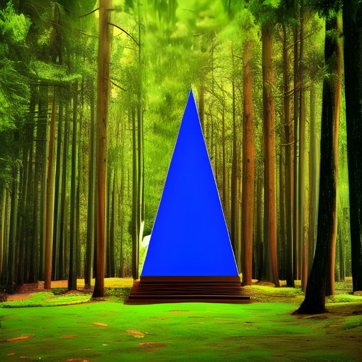 Blue Triangle Monolith - Ink Fist Design